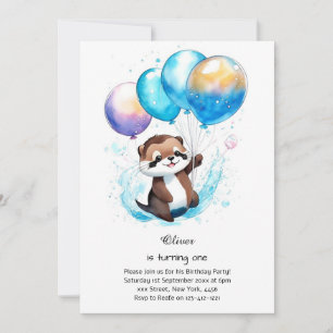 Invitación a Otter First Birthday