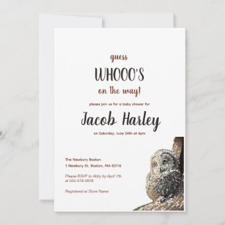Invitación a Owl Baby Shower