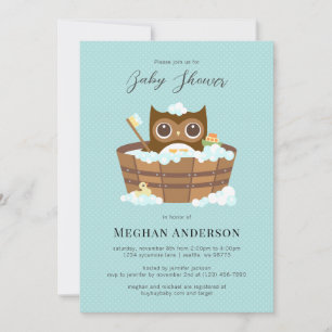 Invitación a Owl Baby Shower