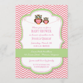 Invitación a Owl Baby Shower