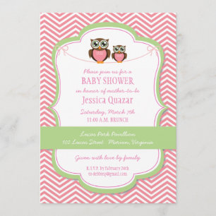 Invitación a Owl Baby Shower