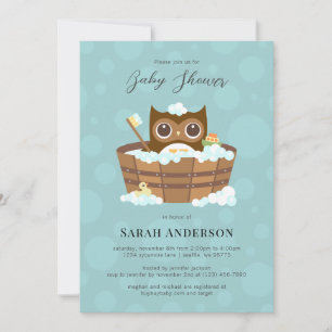 Invitación a Owl Baby Shower