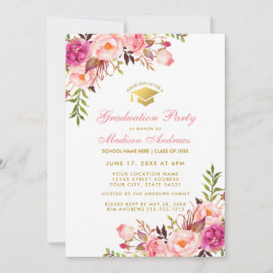 Invitación a P de la fiesta de graduación de oro r