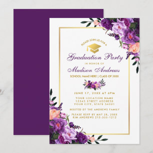 Invitación a P de la fiesta de graduación ultravio