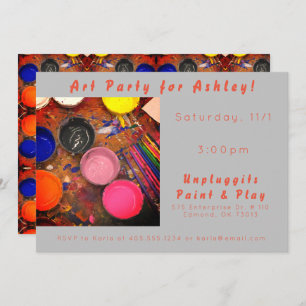 Invitación a Paint and Play Art Party