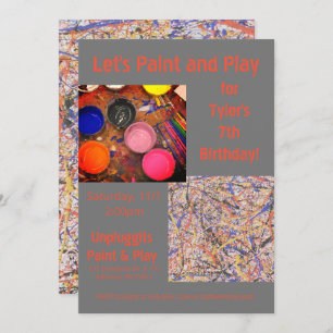 Invitación a Paint and Play Art Party