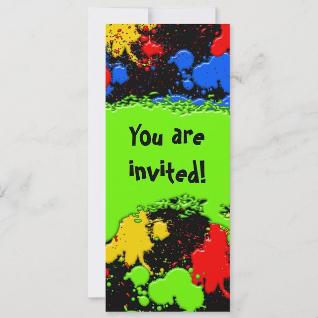 Invitación a Paint Ball (Anverso)