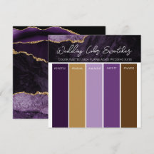 Invitación a paleta de color de Boda Purple Agate