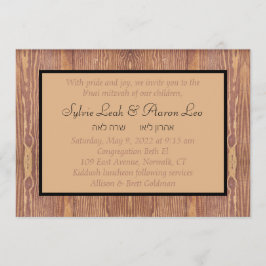 Invitación a paneles de madera