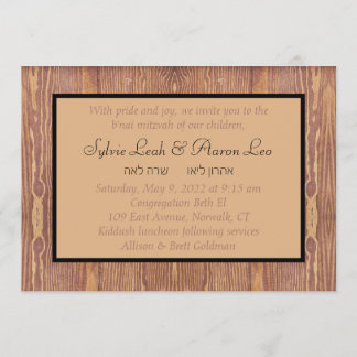 Invitación a paneles de madera