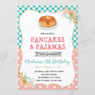 Invitación a panqueque y pijama