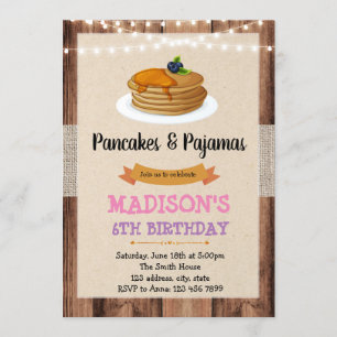 invitación a panqueques vintage