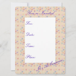 Invitación a papel con flores de Apricot para boni