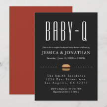 Invitación a Parejas Baby Shower BBQ BBQ