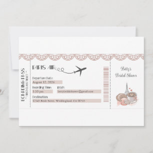 Invitación a París, invitación a la fiesta temátic