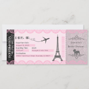 Invitación a París, Invitación con tema de París,