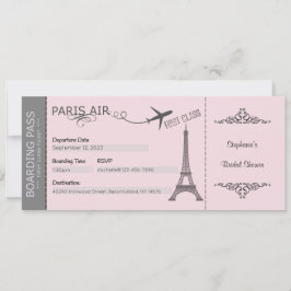 Invitación a París, Invitación con tema de París, 