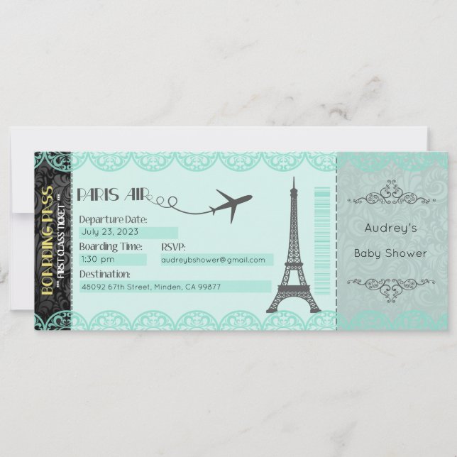 Invitación a París, Invitación personalizada a Par (Anverso)
