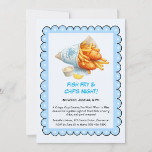 Invitación a Parrillada de Pescado y Patatas Frita