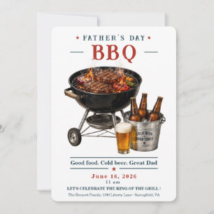 Invitación a parrillada y cerveza del Día del Padr