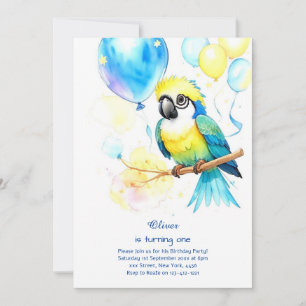 Invitación a Parrot First Birthday
