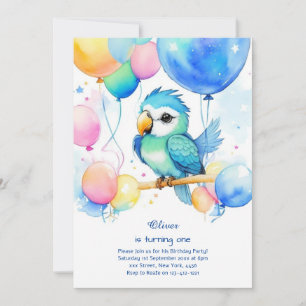 Invitación a Parrot First Birthday