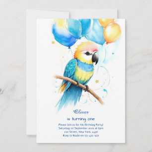 Invitación a Parrot First Birthday