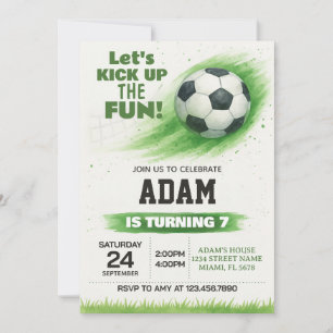 Invitación a partido de fútbol editable