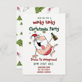 Invitación a partido de Navidades de TACKY: Funny