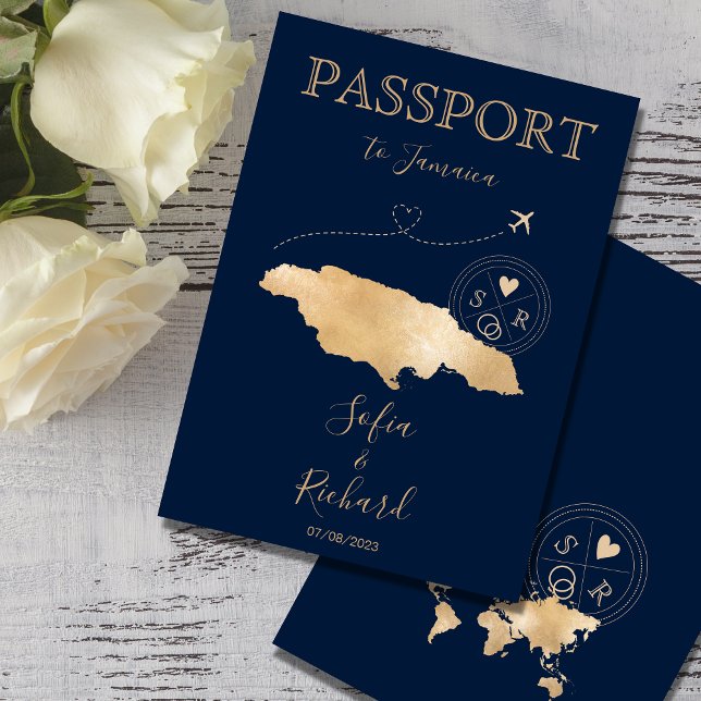 Invitación a pasaporte de Boda de Jamaica (Subido por el creador)