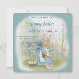 invitación a Pascua con Peter Rabbit