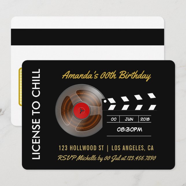 Invitación a Pase VIP de Fiesta de Cumpleaños Noch (Anverso / Reverso)