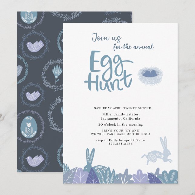 Invitación a Pastel de Huevos (Anverso / Reverso)