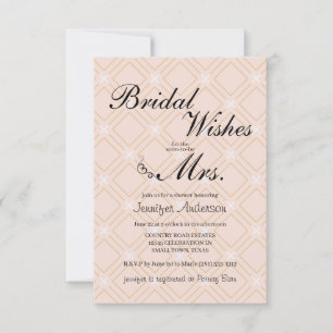 Invitación a Pastel Peach y Gold Bridal Brunch