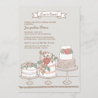 Invitación a pasteles bodas