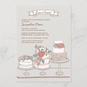 Invitación a pasteles bodas