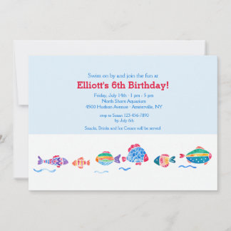 Invitación a peces acuarela