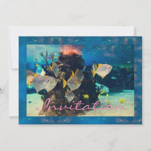 Invitación a peces de acuario de bonito