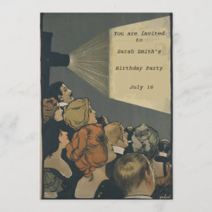 Invitación a película vintage
