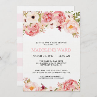 Invitación a Peony Baby Shower