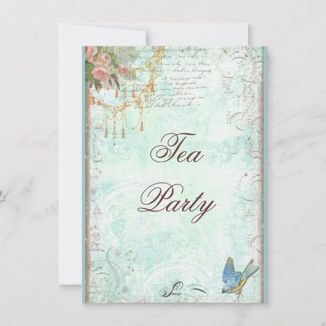 Invitación a Pergaminos, Aves azules y mejillones (Anverso)