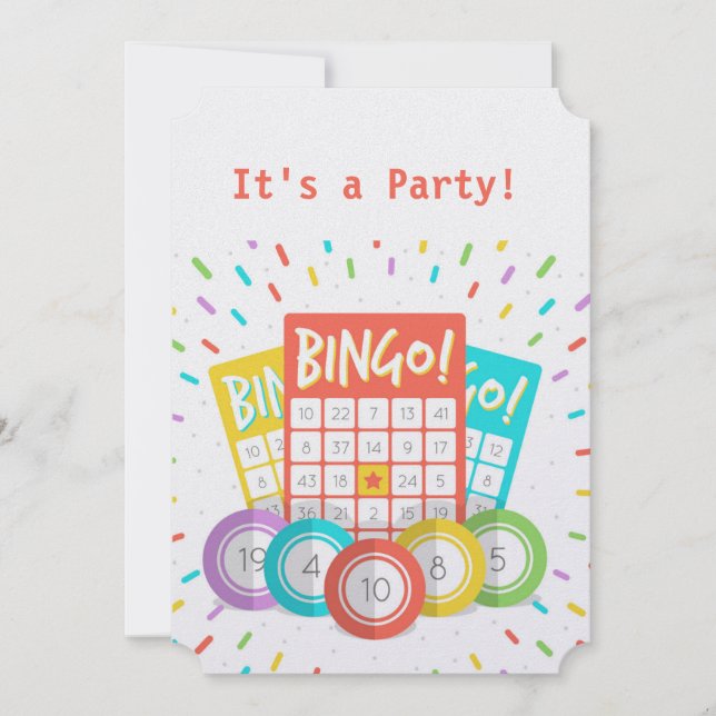 Invitación a Personalizado de cumpleaños con tema  (Anverso)