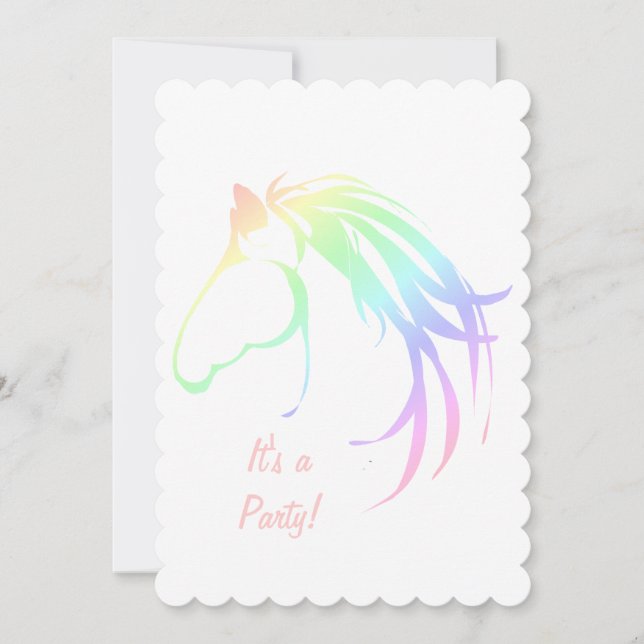 Invitación a Personalizado de cumpleaños de Pastel (Anverso)