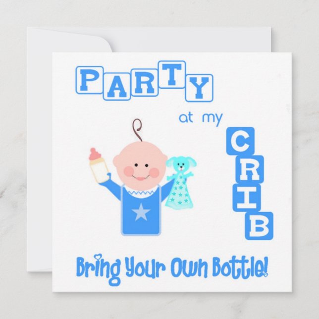 Invitación a Personalizado de cumpleaños para bebé (Anverso)