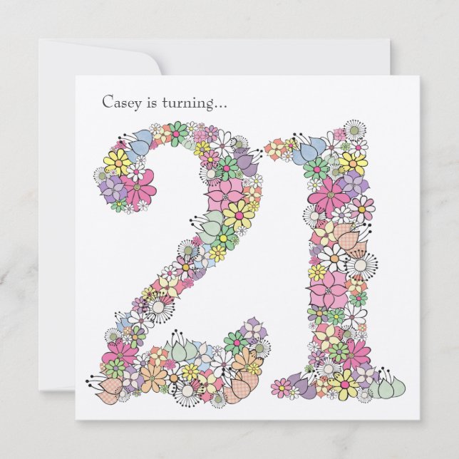 Invitación a Personalizado de fiesta de cumpleaños (Anverso)