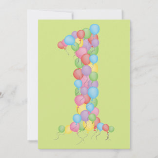 Invitación a Personalizado de globos Fiesta de cum