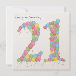 Invitación a Personalizado de globos Fiestas de cu