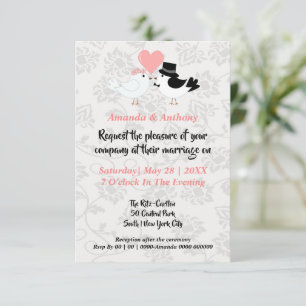 Invitación a personalizado de novias y aves madura