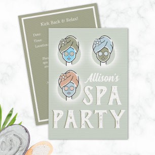 Invitación a Personalizado del Día del Spa - Fiest