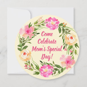 Invitación a Personalizado floral acuarela